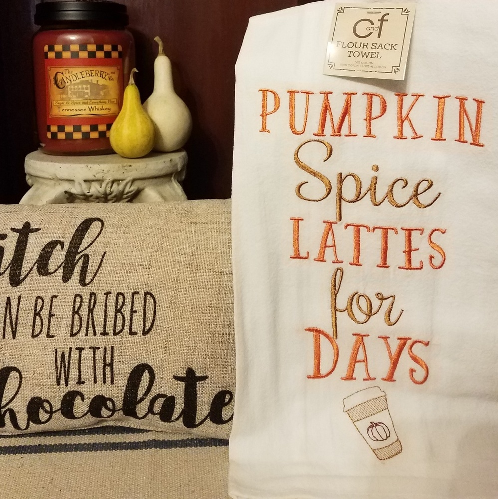 NWT Pumpkin Spice Latte for Days Kitchen Towel PSL
